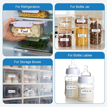 1000 Pcs Removable Freezer Labels 1 x 3 Inch, 10 Colors | Water And Oil Resistant, Easy To Write, Sticks To Containers, Ideal For Food Storage, Classroom, And Organizing