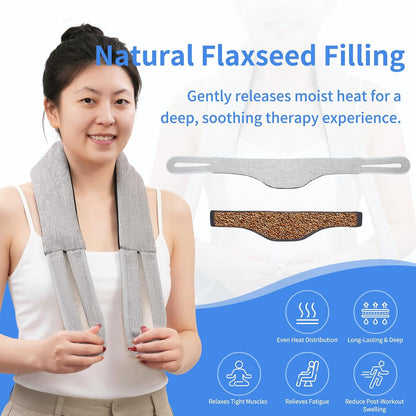 Heating Pad Microwavable - Neck Wrap Microwavable Heating Pad for Neck and Shoulder, Relaxation, Pain Relief
