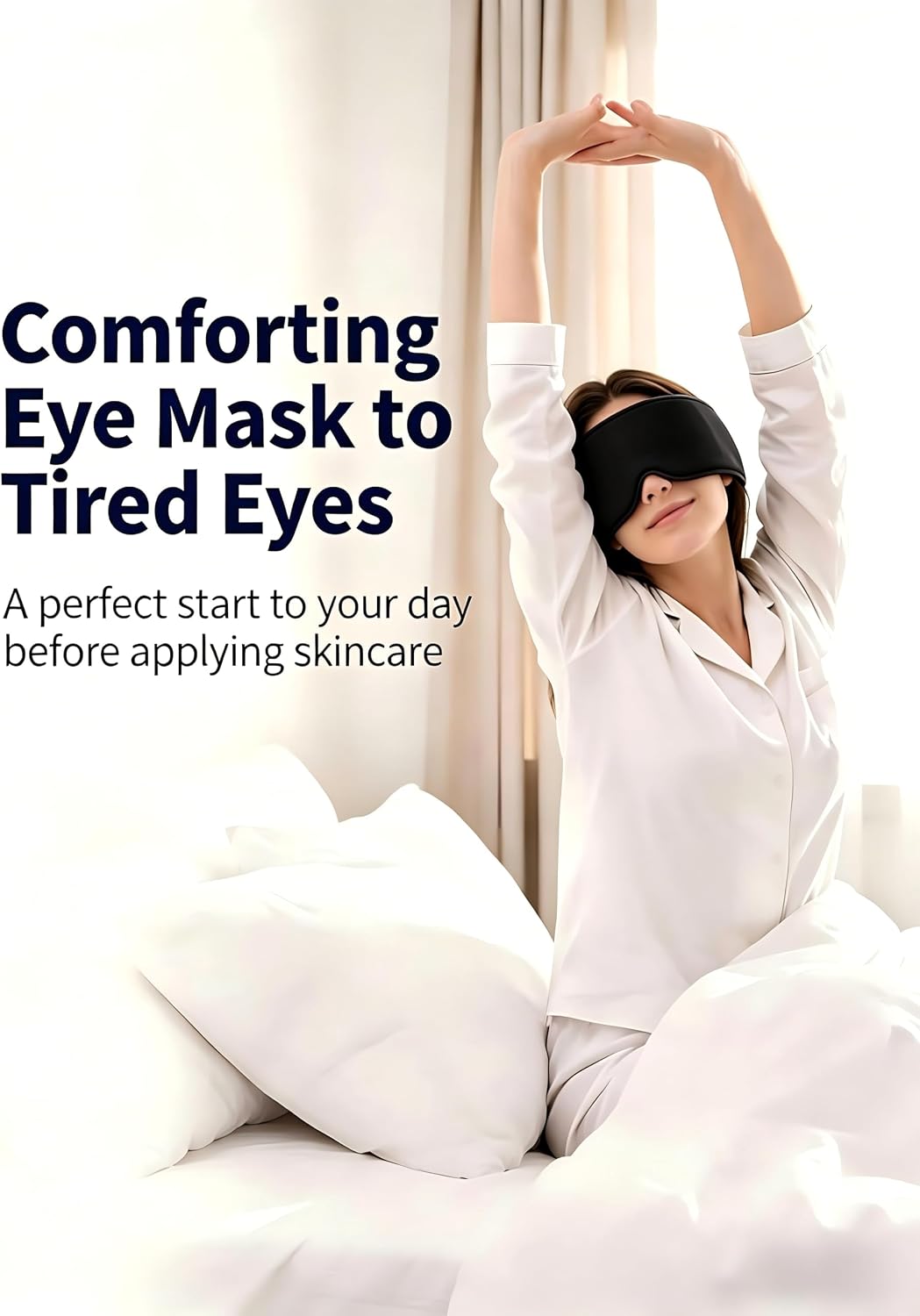 Cooling Gel Eye Mask for Puffy Eyes, Migraine & Headache Relief, Full Eye-Area Cold Compress for Eyes & Temples, FSA Eligible HSA Reusable Eye Ice Pack for Swelling & Post-Surgery Recovery