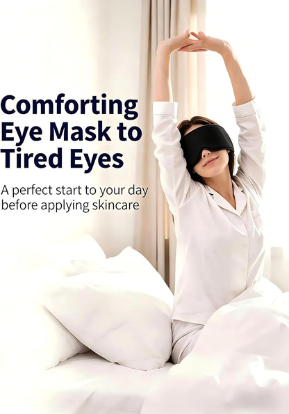 Cooling Gel Eye Mask for Puffy Eyes, Migraine & Headache Relief, Full Eye-Area Cold Compress for Eyes & Temples, FSA Eligible HSA Reusable Eye Ice Pack for Swelling & Post-Surgery Recovery