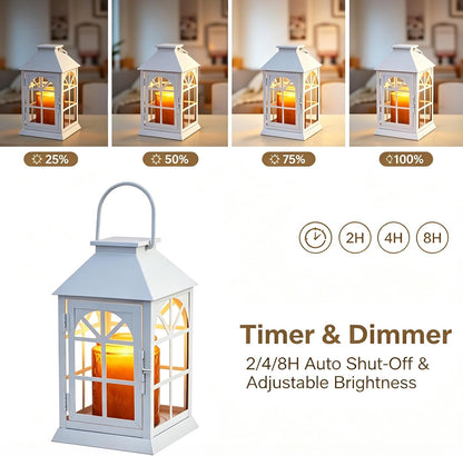 Candle Warmer Lamp with Timer, Farmhouse Rustic Lantern
