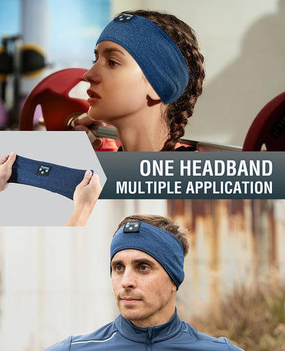 Perytong Sleep Headphones Wireless, Bluetooth Sports Headband Headphones with Ultra-Thin HD Stereo Speakers Perfect for Sleeping,Workout,Jogging,Yoga,Insomnia, Air Travel, Meditation (Grey)