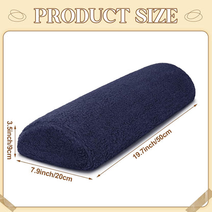 Sintuff Recliner Leg Rest Cushion Sofa Footrest Pillow with Cover Half Moon Bolster Pillow Under Knee Pillow for Sleeping On Back Alleviating Pain, 19.7 x 8 x 3.5 Inch (Coffee)