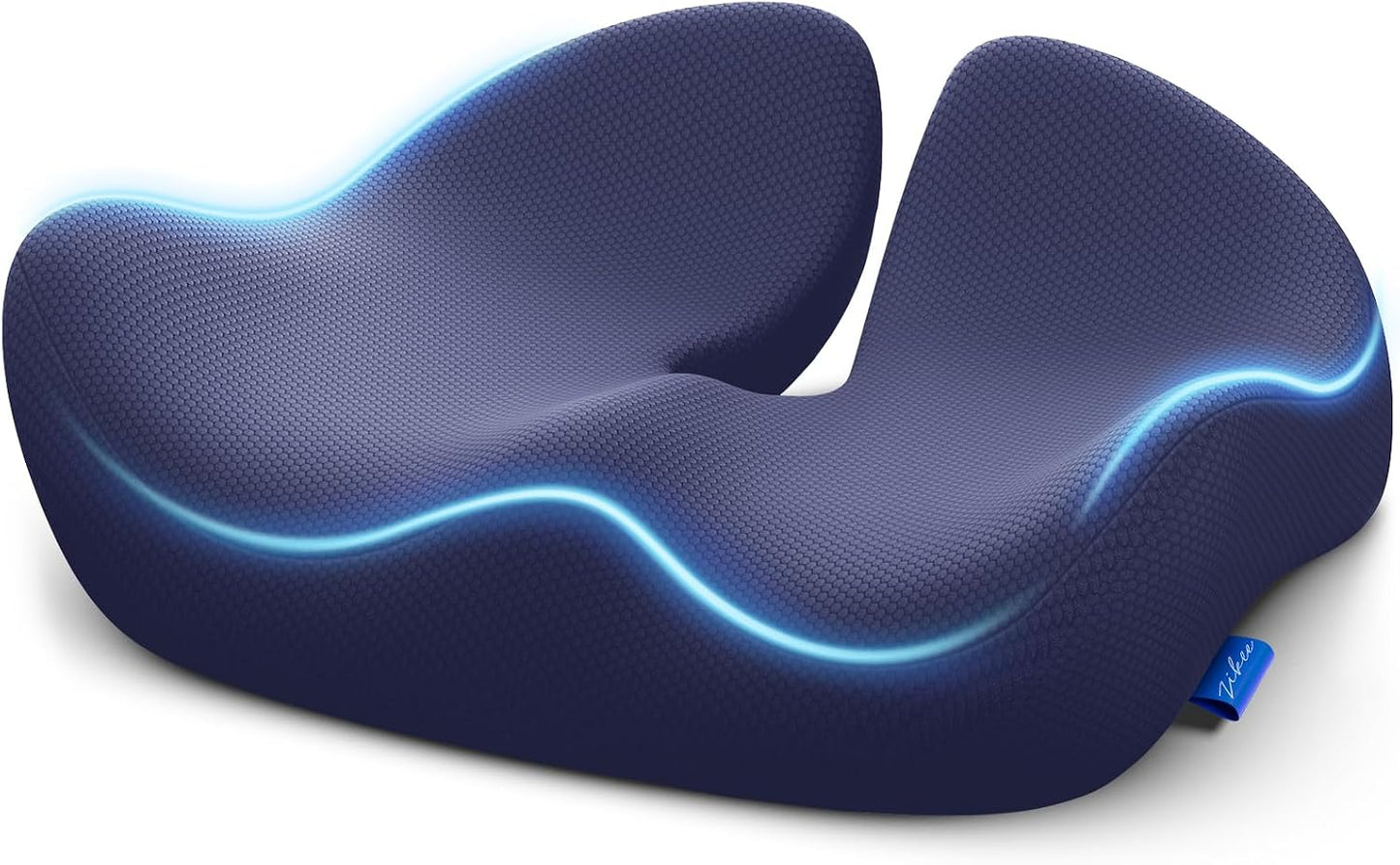 ZIKEE Contoured Ergonomic Seat Cushion for Effective Pain Relief, Non-Slip | Office Chair Cushion for Sciatica, Back, Tailbone Pain Relief, High-Density Memory Foam Car Seat Cushion for Sitting Comfort