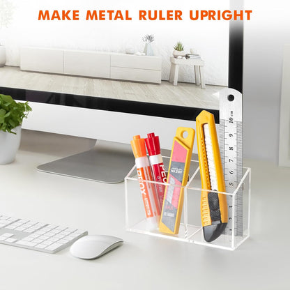 BEYGORM Magnetic Dry Erase Marker Holder for Whiteboard & Refrigerator | Non-slip Acrylic Pen Holder for Classroom, Fridge Magnet, Locker Organizer Accessories, Teacher & School Supplies(Black)