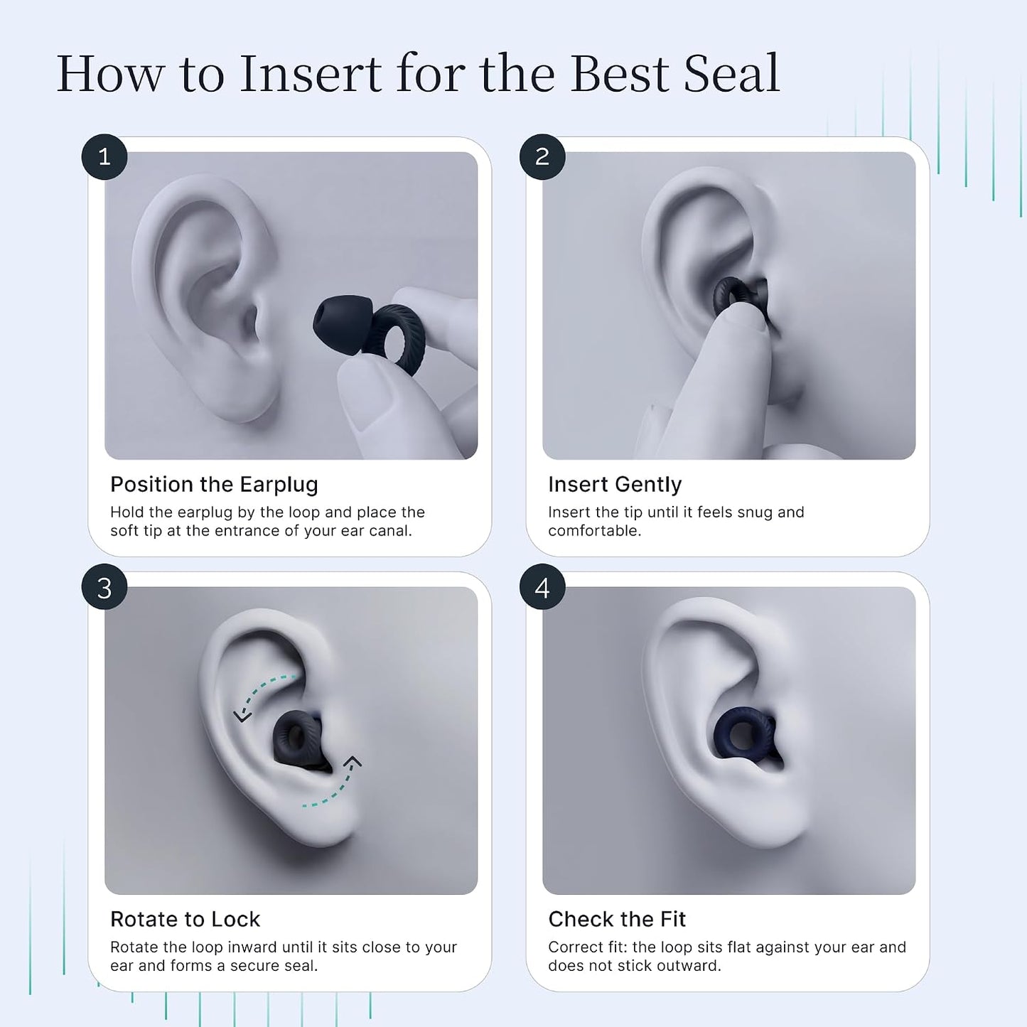 Nox Sleep Earplugs for Side Sleepers – Reusable Soft Silicone Ear Plugs for Sleeping – Comfortable Noise Reducing Earplugs for Snoring, Travel & Deep Sleep – 28dB Reusable Ear Plugs