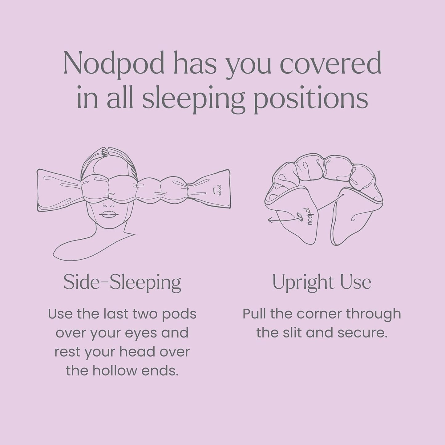 Nodpod Mineralized Silk Gentle Pressure Sleep Mask - Strap-Free, Light-Blocking Design for Sleep, Travel & Relaxation - Weighted Eye Pillow, Machine Washable (Willow)