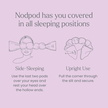 Nodpod Mineralized Silk Gentle Pressure Sleep Mask - Strap-Free, Light-Blocking Design for Sleep, Travel & Relaxation - Weighted Eye Pillow, Machine Washable (Willow)