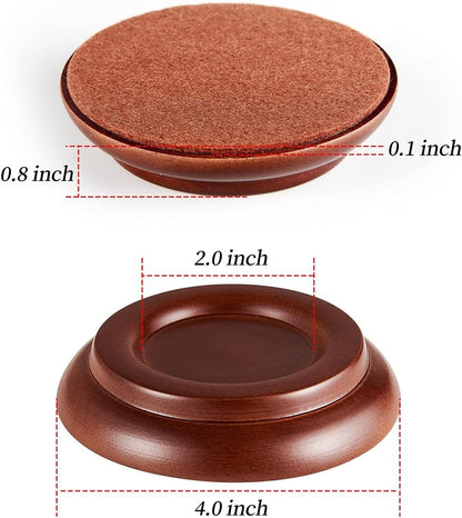 Piano Caster Cups Leg Floor Protectors WOGOD Upright Piano Caster Cups Felt Bottom Leg Pads for Wood Floor Furniture …