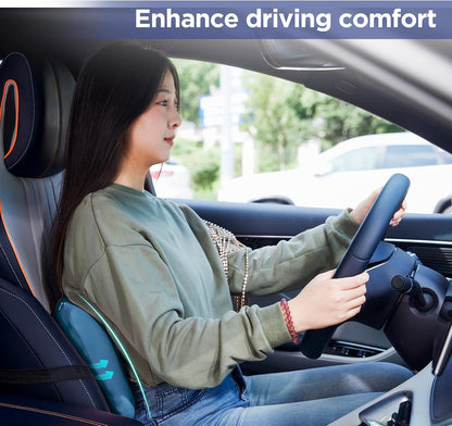 Lumbar Support Pillow for Office Chair, Memory Foam Car Back Cushion | Lumbar Pillow Lower Back with 4d Mesh Cover Adjustable Straps, Ergonomic Chair Back Pillow for Office, Car, Gaming Chairs
