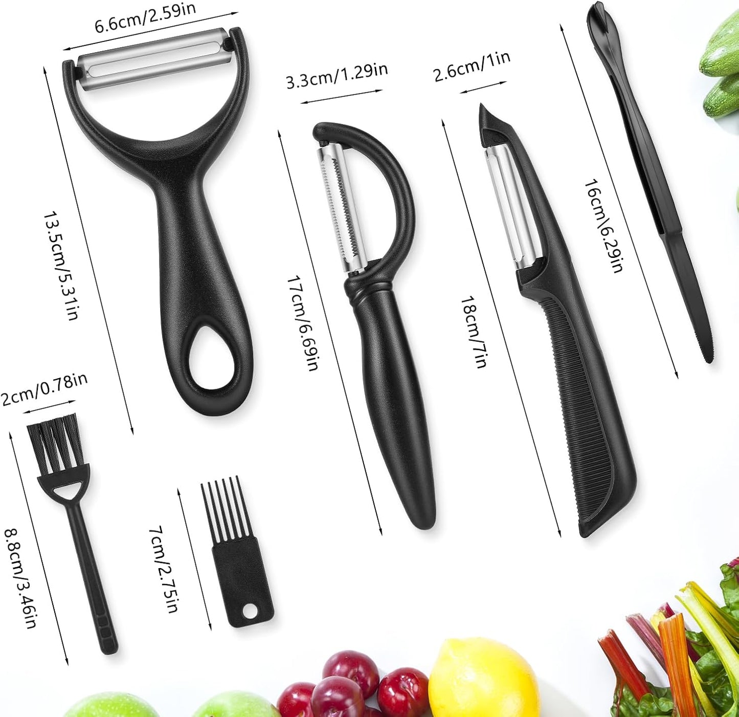 Senbowe Upgrade Potato Peeler for Kitchen, 6PCS Stainless Steel Vegetable Peeler, I and Y Veggie Food Peeler for Apple Fruit Carrot Zucchini Cucumber,Good Grip Makes Peeling Very Easy (Green)