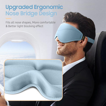 BeHoomi Sleep Mask, Premium Eye Mask for Sleeping, Total Blackout, Super Soft Comfort, Adjustable Fit, Upgraded 3D Ergonomic Designed Sleeping Mask for Home, Office, Travel, Meditation, Yoga, Pink