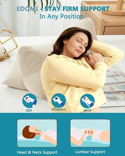 Buckwheat Cervical Neck Roll Pillow, Adjustable Firm Support for Neck Pain Relief, 15.7x6 Inch Buckwheat Hull Pillow for Back Side Sleepers