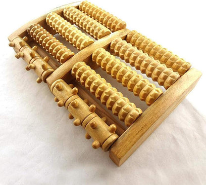Wooden Foot Massager Roller-Heal Foot Spur Arch Pain, Stress Relieve Plantar Fasciitis, Healthy Relax Wooden Tool Care Massage