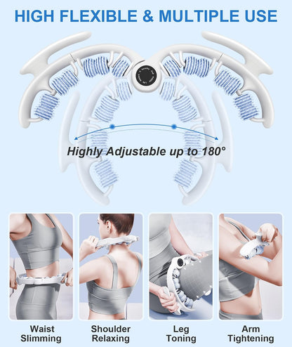 KESHWELL Cellulite Massage Tool,Muscle Massage Roller,Deep Fascia Massager | Lymphatic Drainage Massager,Cellulite Remover for Legs,Manual Massage Stick with Detachable Handle for Neck,Back, Arm,Thigh