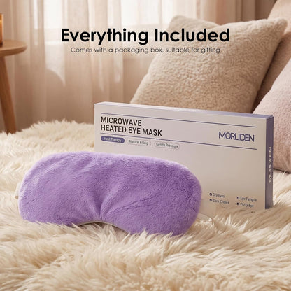 MORLIDEN Heated Eye Mask for Dry Eyes & Stye - Microwavable Warm Compress
