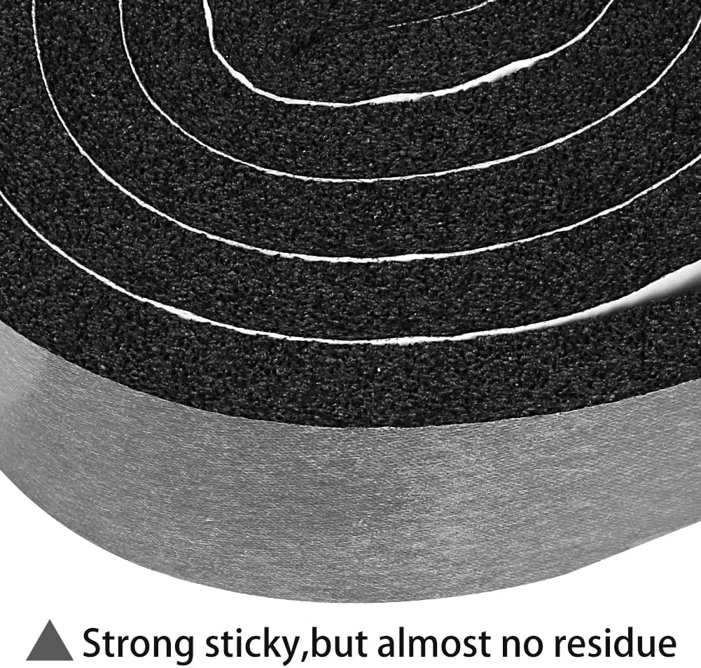 2 Rolls Foam Seal Tape for Door Window Insulation, Soundproof and Shockproof Foam Adhensive Strip, 3/8" Wx3/16 T Single Sided Foam Tape, Cold Air and Draft Closed Cell Seal Strip,Total 32FT