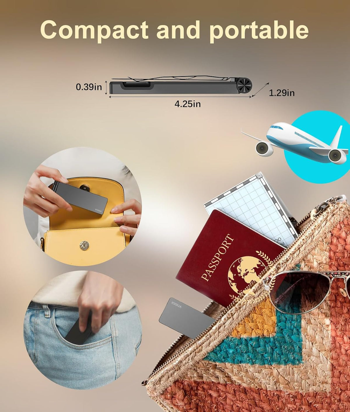 VTIGER Reading Light, USB Rechargeable Book Light for Reading in Bed,Foldable Clip-on LED Booklight, 3 Amber Colors & 4 Brightness Dimmable,Long Lasting Portable Bookmark Lamp for Book Lovers, Kids