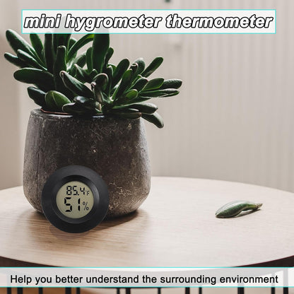 Hygrometer Thermometer Digital Humidity Meter 2 Pack | Mini Size,℉/℃ Conversion Indoor/Outdoor Humidity Monitor Reptile Thermometer For Greenhouse Garden Cellar