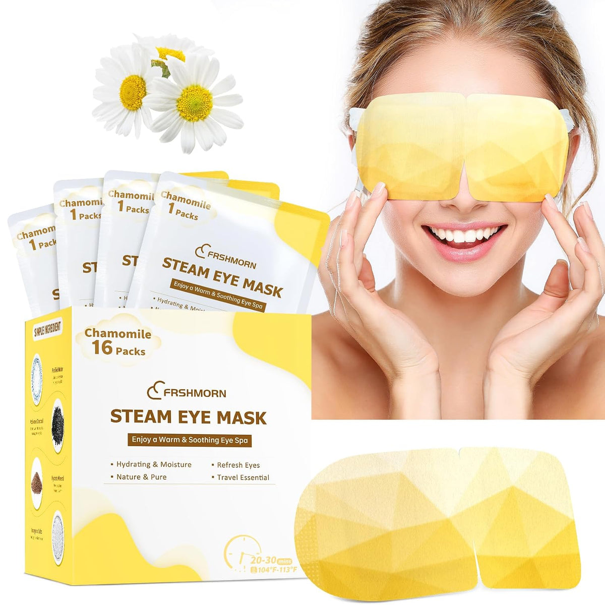 Steam Eye Mask Heated Eye Masks For Dry Eyes, Unscented
