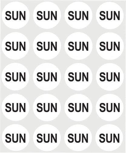 1 Inch Assorted Removable Week Kit Day Labels, 420/Pack | Removable Day-Of-Week Food Rotation Labels for Kitchens, Restaurants, Catering, Meal Prep and Inventory Made in USA