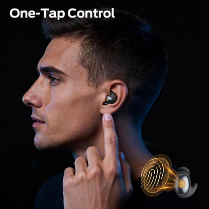 Monster Sleep Ear100 Ear Buds, Sleep Earbuds with Stereo Sound, Design for Side Sleeper, 32H Playtime, Bluetooth 6.0, ENC Noise Cancelling, IPX6 Waterproof Mini Headphones, Black