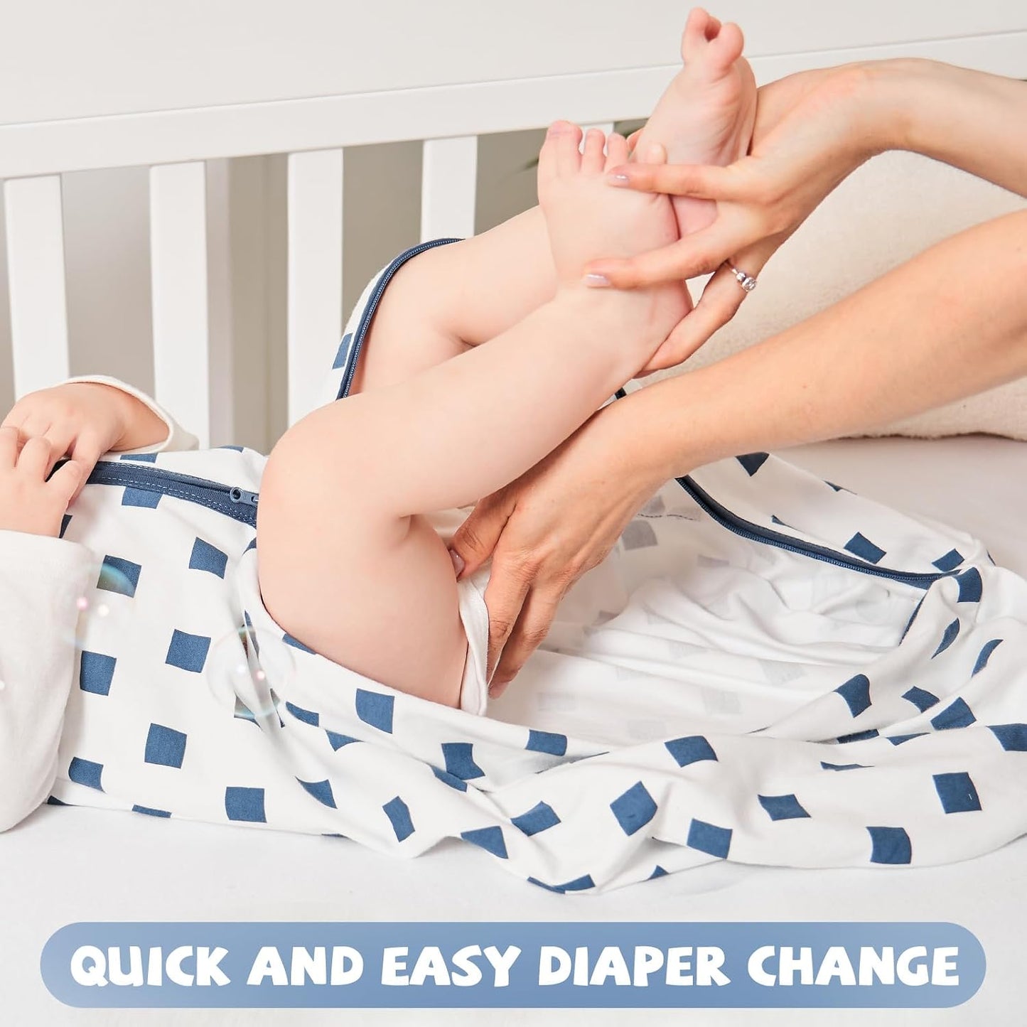 Yoofoss Baby Sleep Sack 0-6 Months Wearable Blanket for Babies 100% Organic Cotton 2-Way Zipper TOG 0.5 Toddler Sleeping Sack 3 Pack, Sleep Sacks