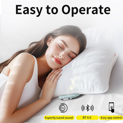 Under Pillow Speaker for Sleeping, Pillow Speaker for Sleeping with White Noise &Timer, Wireless Sleep Aid with Stereo Bass Private Sleep Headphones for Side Sleepers-Light Purple