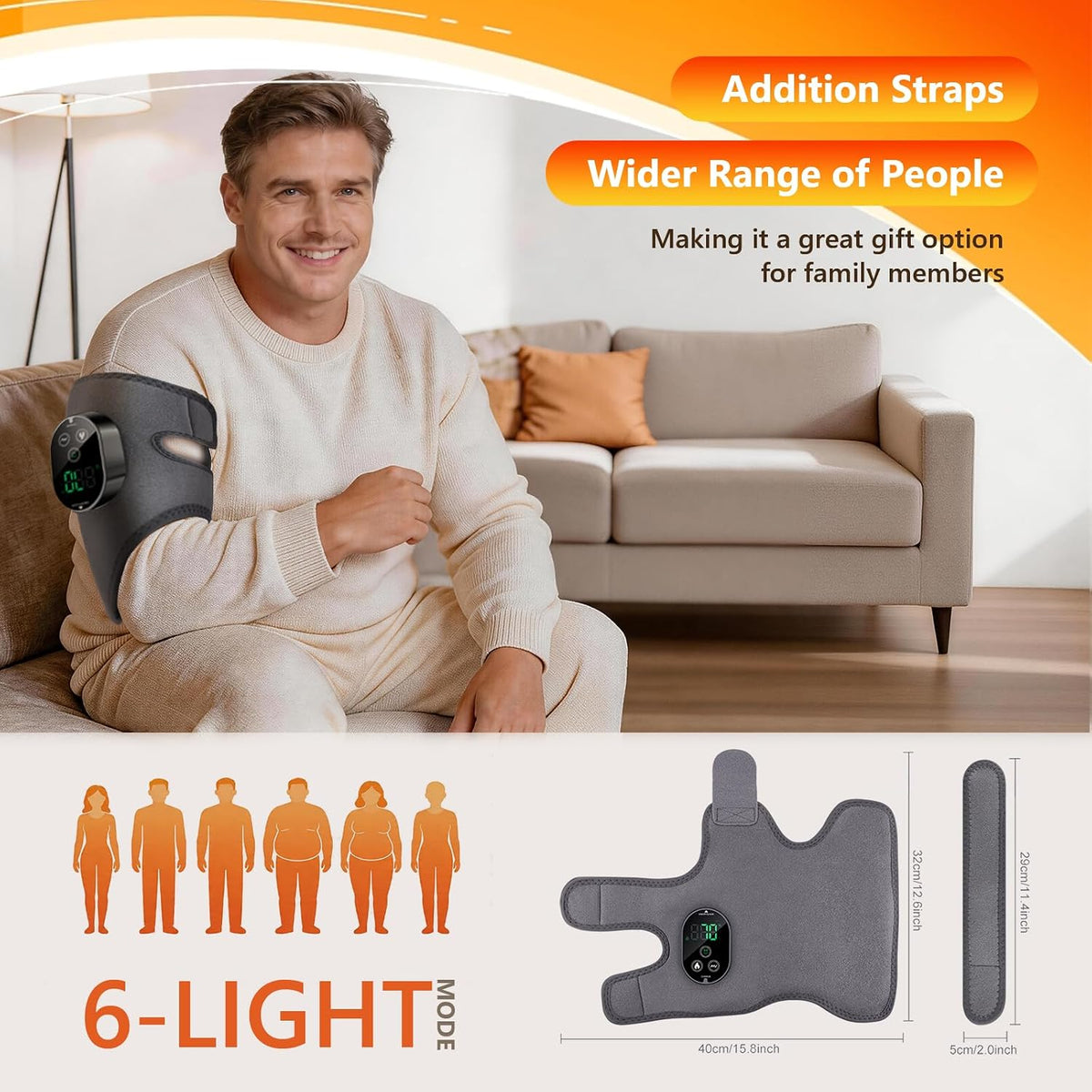 AWIL 3-in-1 Wireless Ankle and Foot Massager Heating Vibration Support Wrap for Daily Ankle Care