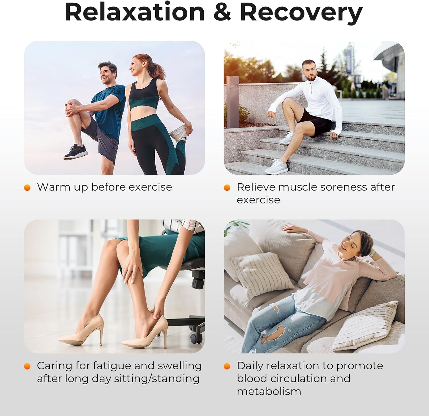 Nekteck Leg Compression Massager with Heat for Circulation and Pain Relief | Full Leg Air Compression Boots, 2 Heats, 6 Modes, 3 Intensities, Zipper Design, HSA Eligible Gifts for Women Men Athletes Gym