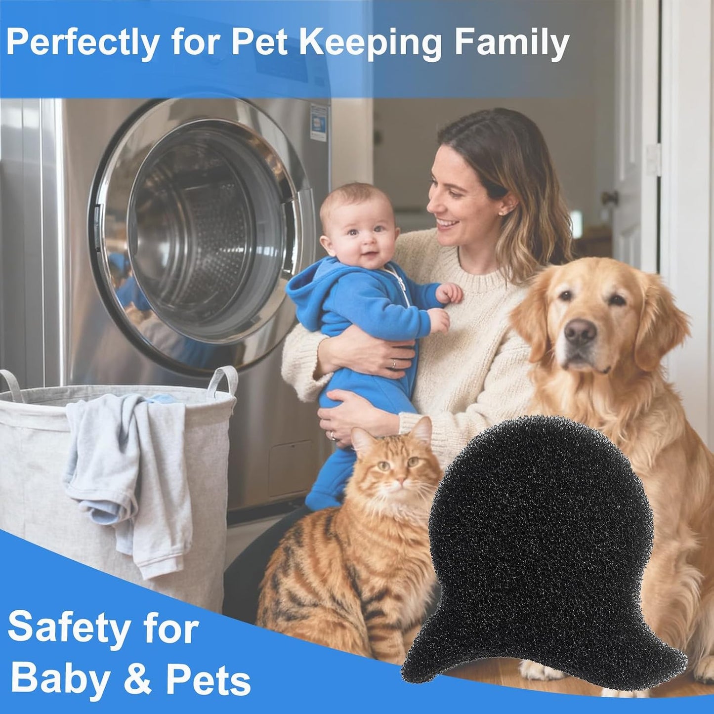 Pet Hair Remover for Laundry, 6PCS Reusable Dog & Cat Hair Remover Tool | Removes Pet Fur, Hair, Lint, Dander From Clothes &Washing Machine.