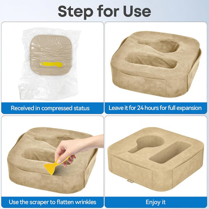 Couch Cup Holder Pillow, Sofa and Bed Caddy for iPad, Kindle, Switch, Game Controller, Remotes, Phones, Small-Sized Cup & Drink Holder for Couch, Bed, Desk, Car, Beach, Bathroom Cup Holder