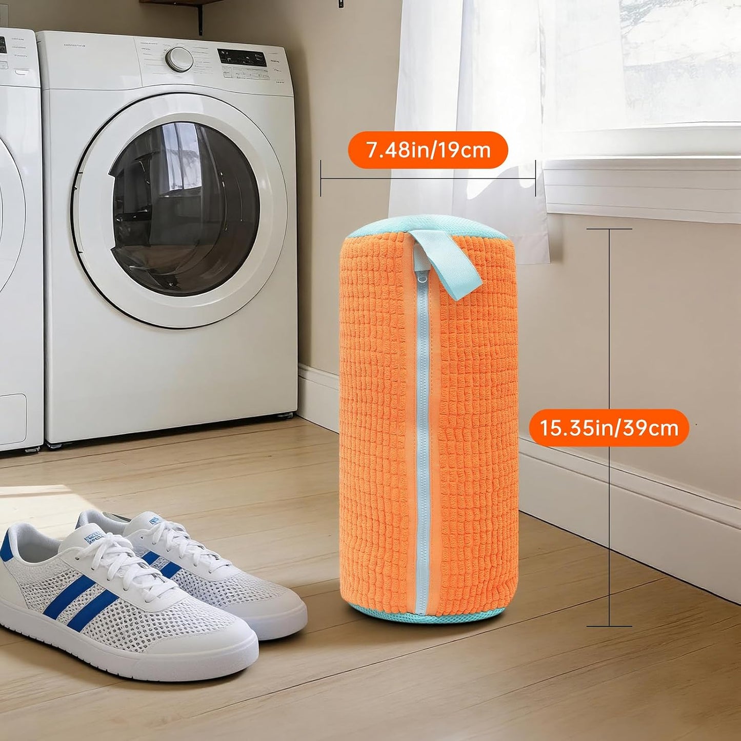 1PCS Blue Shoe Washing Machine Bags for All Shoe Types | Deep Cleaning,Reusable and Durable,Safeguarding Shoes from Scuffs and Deformation,Tear-Resistant Chenille Fabric