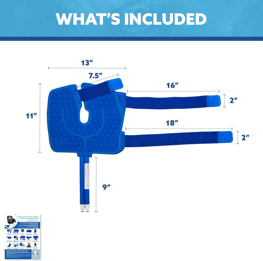 Polar Active Ice® 3 in 1 Knee, Ankle, & Elbow Therapy pad 12.5” x 10.5” with Attached Belts. Use only with The Polar Active Ice #AIS Therapy System.
