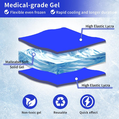 ZNÖCUETÖD Migraine Headache Relief Cap Hat Full Head ice Pack Wrap Cold Cap