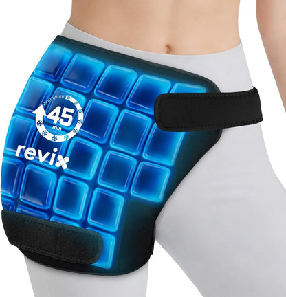 REVIX Hip Ice Pack Wrap for Sciatica & Hip Replacement, 45-Min Cold Therapy