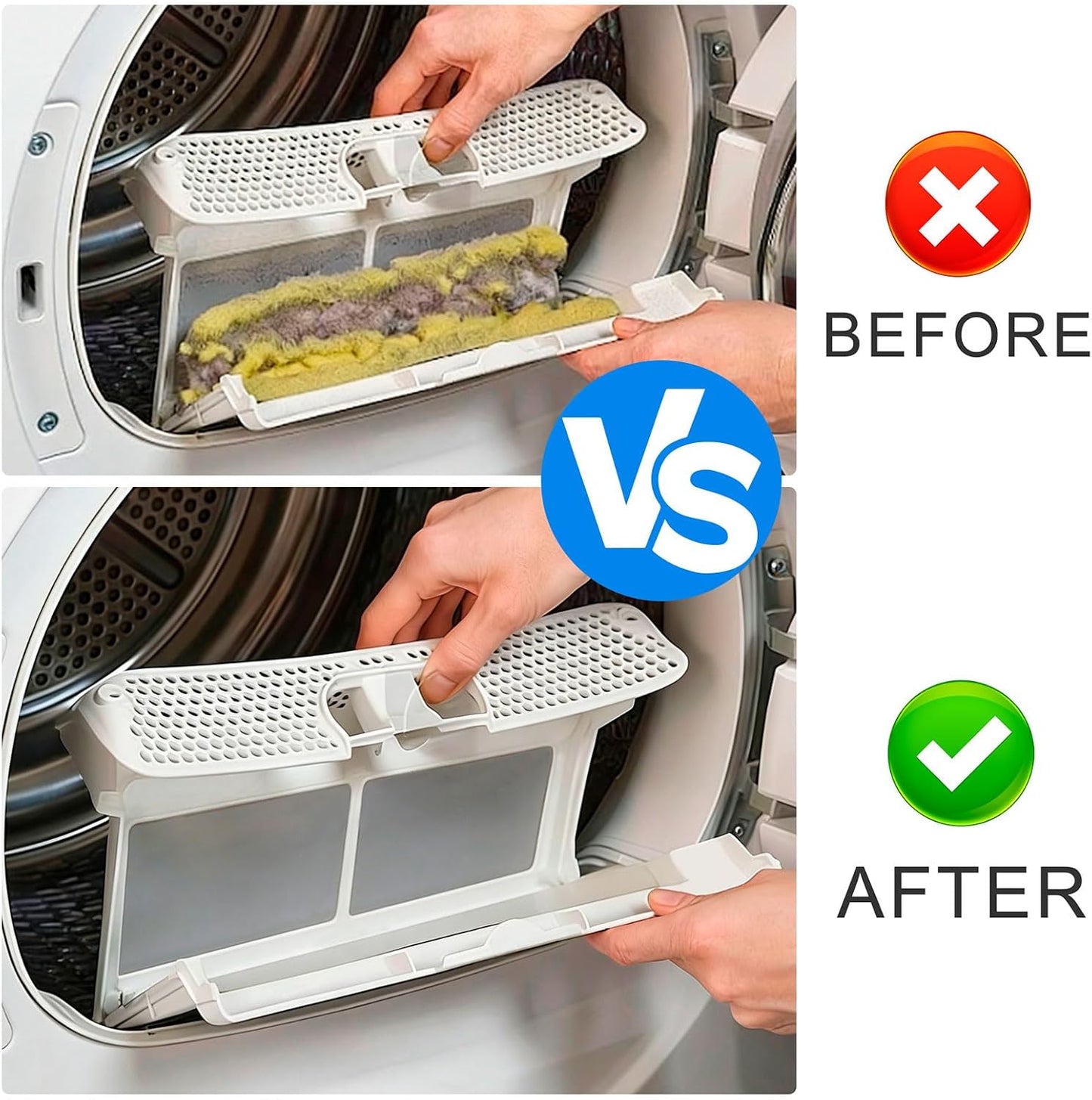 Universal Dryer Vent Cleaner Kit with Vacuum Hose - 4-Piece Lint Brush & Attachment Set for Clothes Dryer, Shop Vac Accessories, Lint Trap Cleaner & Home Maintenance Tools