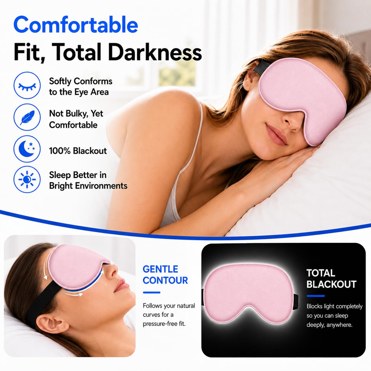Silk Sleep Mask with Cooling Gel | Pure Mulberry Silk, Adjustable Strap, Superior Light Blocking, Includes Removable Ice Pack & Earplugs
