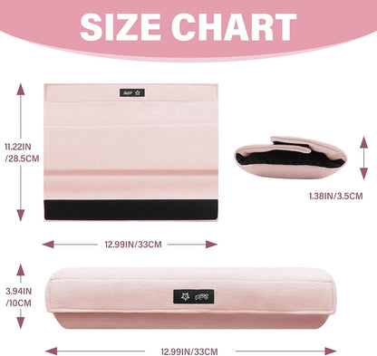 SPRING SEAON Wheelchair Armrest Covers, Soft Suede Memory Foam Pads, 1 Pair