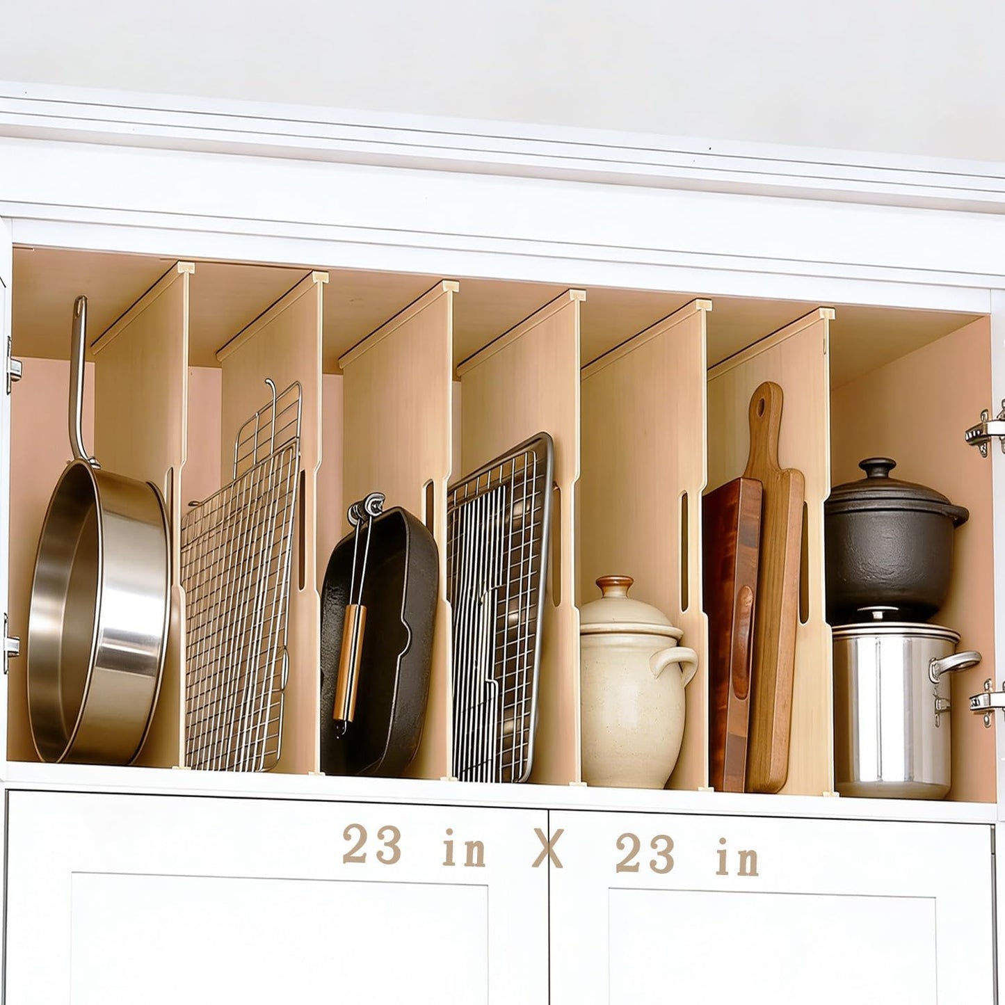 celestite Wooden Baking Sheet Organizer for Cabinet Baking Tray Organizer Cookie Sheet Organizer for Cabinet Kitchen Storage Organization Accessories