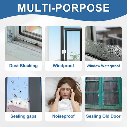 FOURGUN Window Sealing Tape 2IN x 33 FT Draft Isolation No Residue Removable Adhesive Waterproof Windows Doors Shower Glass AC Units Ideal for Winter Seal & Summer Cold Air Loss Prevention