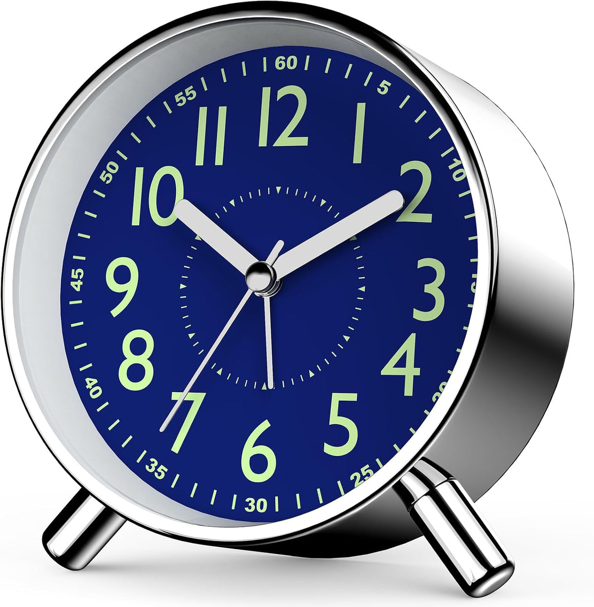 Analog Alarm Clock Night Ligh Battery Operated for Bedroom