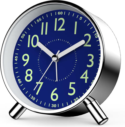 Analog Alarm Clock Night Ligh Battery Operated for Bedroom