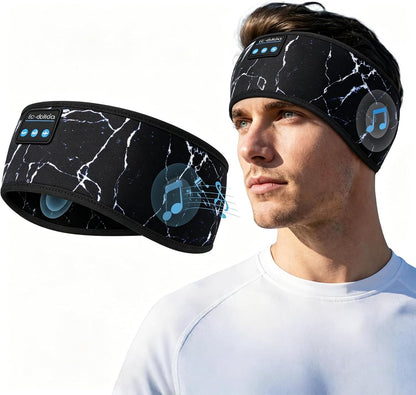 LC-dolida Sleep Headphones Bluetooth 5.4, Headband Headphones Earphones Wireless, Sleep Mask for Gifts,Workout,Jogging,Yoga(Purple)