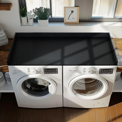 Gashell Washer Dryer Countertop, 27.5" x 54" Bamboo Washer and Dryer Countertop for Laundry Room Organization(Retro Brown)