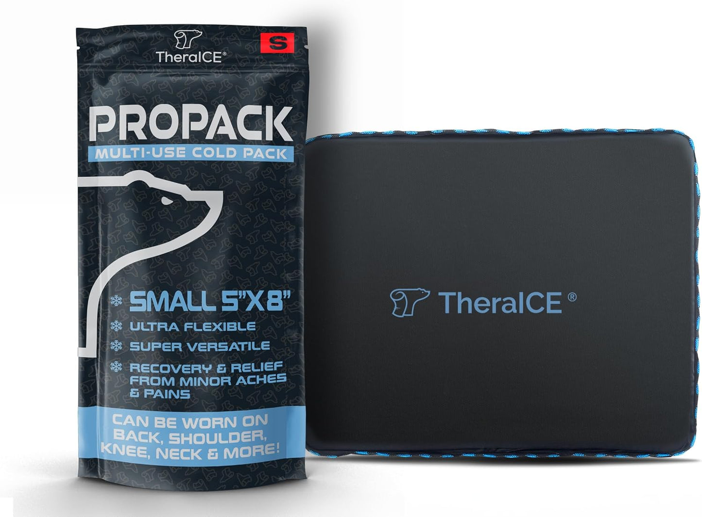 TheraICE PROpack Ice Pack for Injuries, Reusable Multipurpose Cold Gel 5x8 | Small 5x8 Multipurpose Cold Icepack For Aches & Pains - Great for Muscular Back Pain, Shoulder, Hip Knee