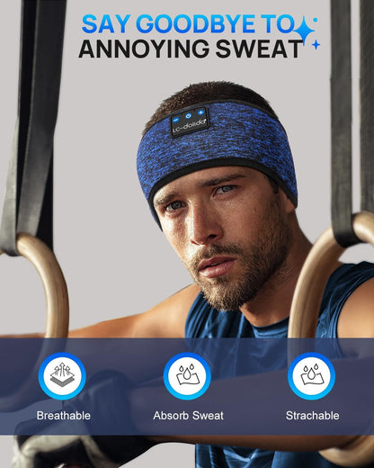 LC-dolida Sleep Headphones Headband Bluetooth 5.4, Sports Headband Earphones Wireless with Speaker Microphone USB C for Women Sleeping Gift Workout Jogging Yoga Insomnia Travel Meditation, Butterfly