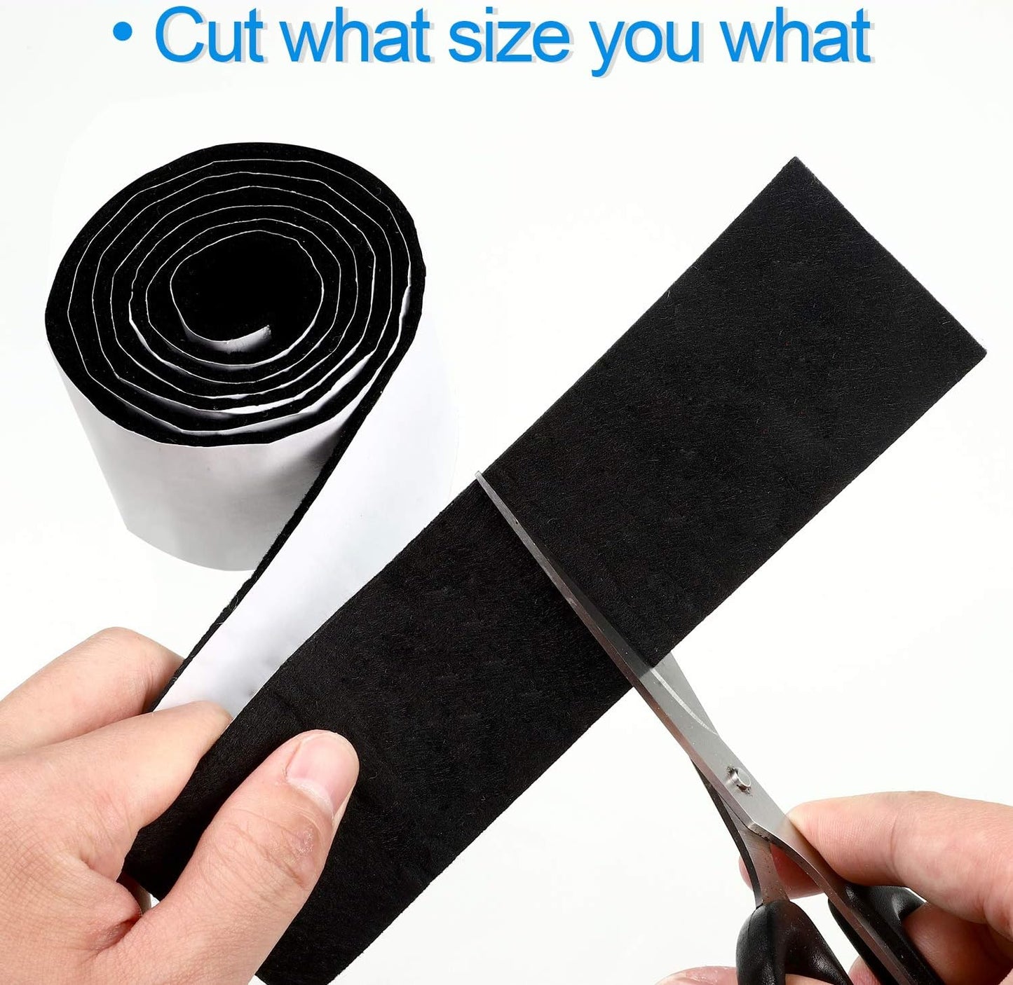 Shappy 2 Pcs Felt Strips with Adhesive Backing Felt Tape Roll Non Slip | 120 x 1 x 0.12 Inch,Linen,Self Adhesive,Cuttable Furniture Pads,for Protecting,Hardwood,Floors,Chairs,Wall