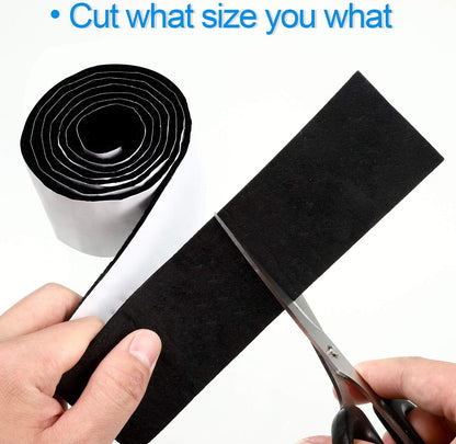 Shappy 2 Pcs Felt Strips with Adhesive Backing Felt Tape Roll Non Slip | 120 x 1 x 0.12 Inch,Linen,Self Adhesive,Cuttable Furniture Pads,for Protecting,Hardwood,Floors,Chairs,Wall
