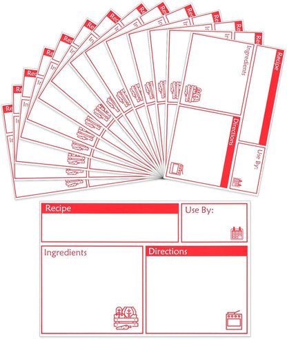 100pcs Labels for Freezer Bags Freezer Meal Labels with Instructions 3.2 X 5 inch Oil and Water Resistant Labels Food Labels for Freezer Storage for Leftovers in Fridge Removable Freezer (Blue)